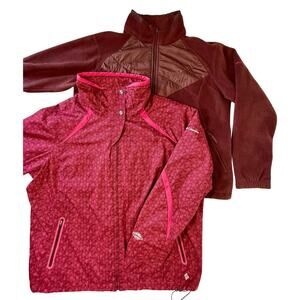 COLUMBIA Interchange Bugaboo Jacket Plus 2X Removable Fleece Coat Snow Ski